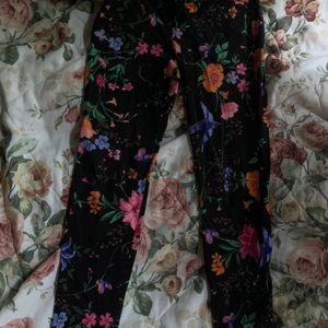 mid rise floral pants